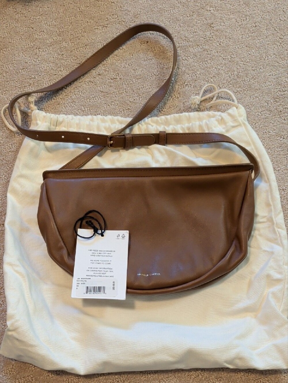 Mansur Gavriel Moon Sling Bag in Desert - Picture 8 of 12